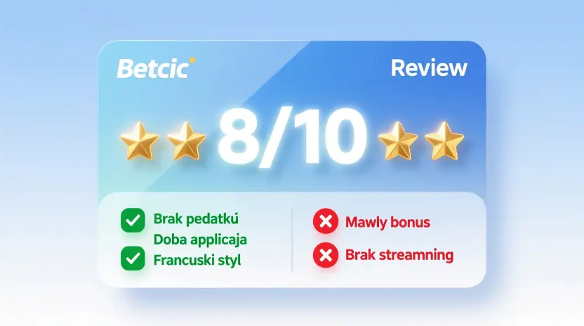 Betclic recenzja 2025 - ocena końcowa 8/10