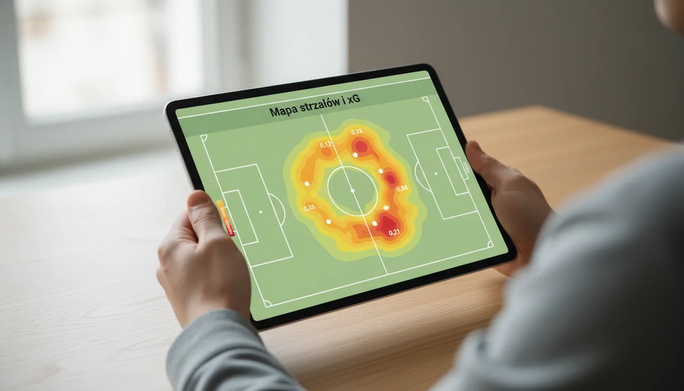 Wizualizacja statystyk expected goals xG w analizie piłkarskiej