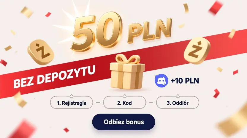 Bonus bez depozytu 50 PLN w Fortuna - grafika promocyjna z instrukcją aktywacji