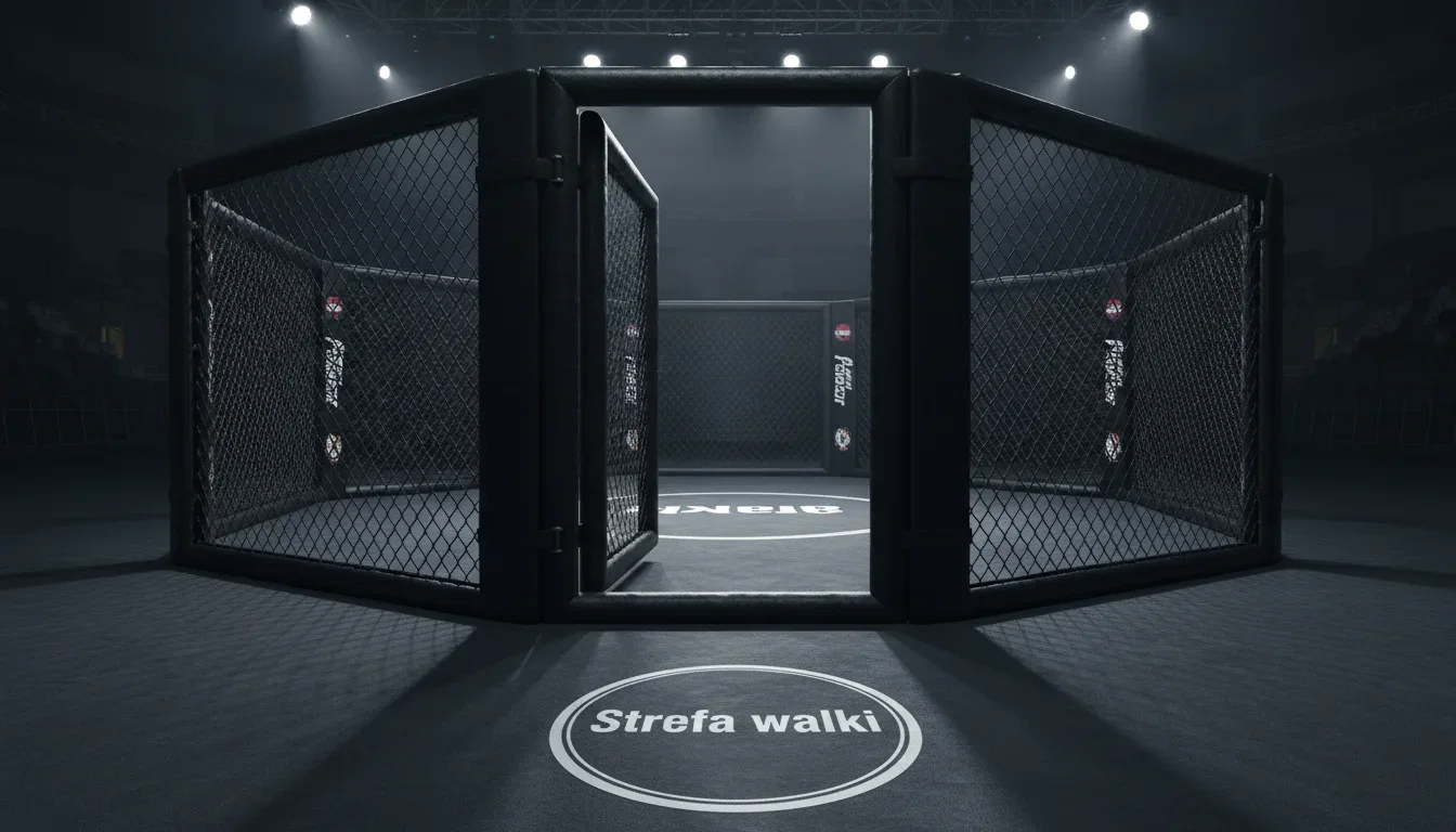 Oktagon MMA z zawodnikami przygotowującymi się do walki