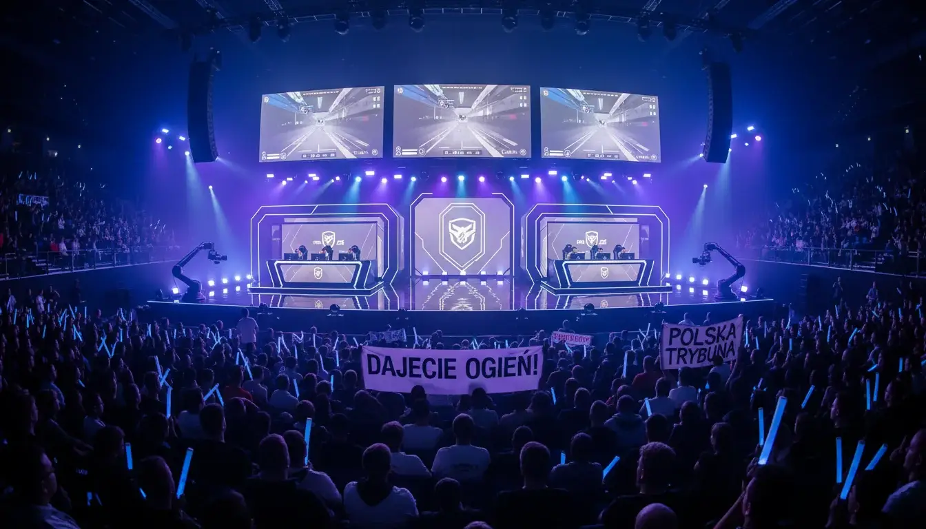 Arena e-sportowa podczas turnieju Counter-Strike 2 z kibicami