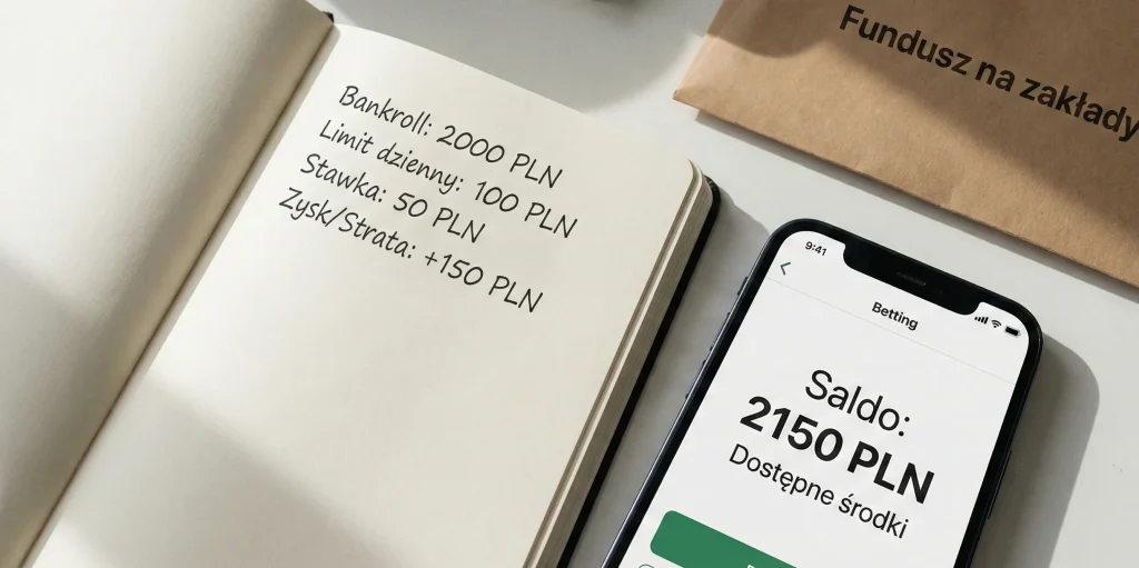 Zarządzanie budżetem na zakłady bukmacherskie z notatnikiem i smartfonem